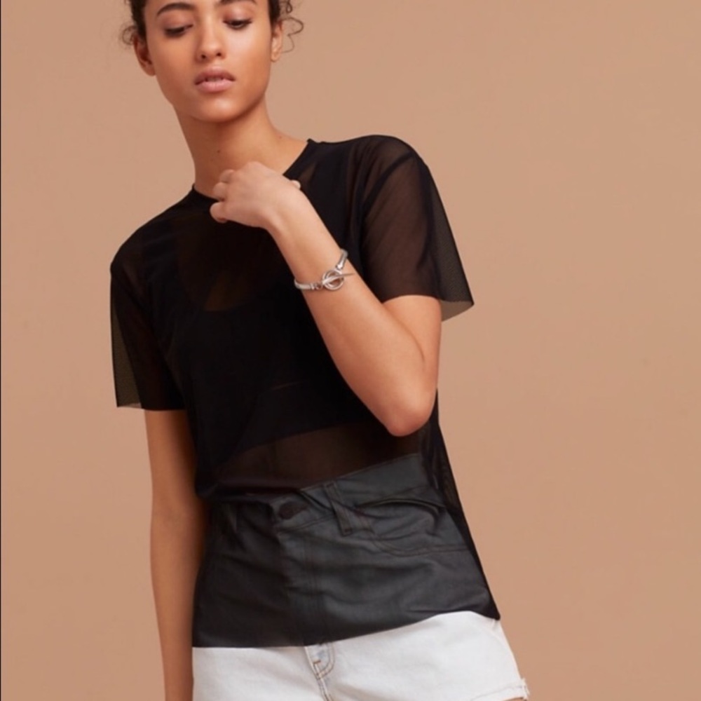 Aritzia Wilfred Free Mesh Tshirt Top